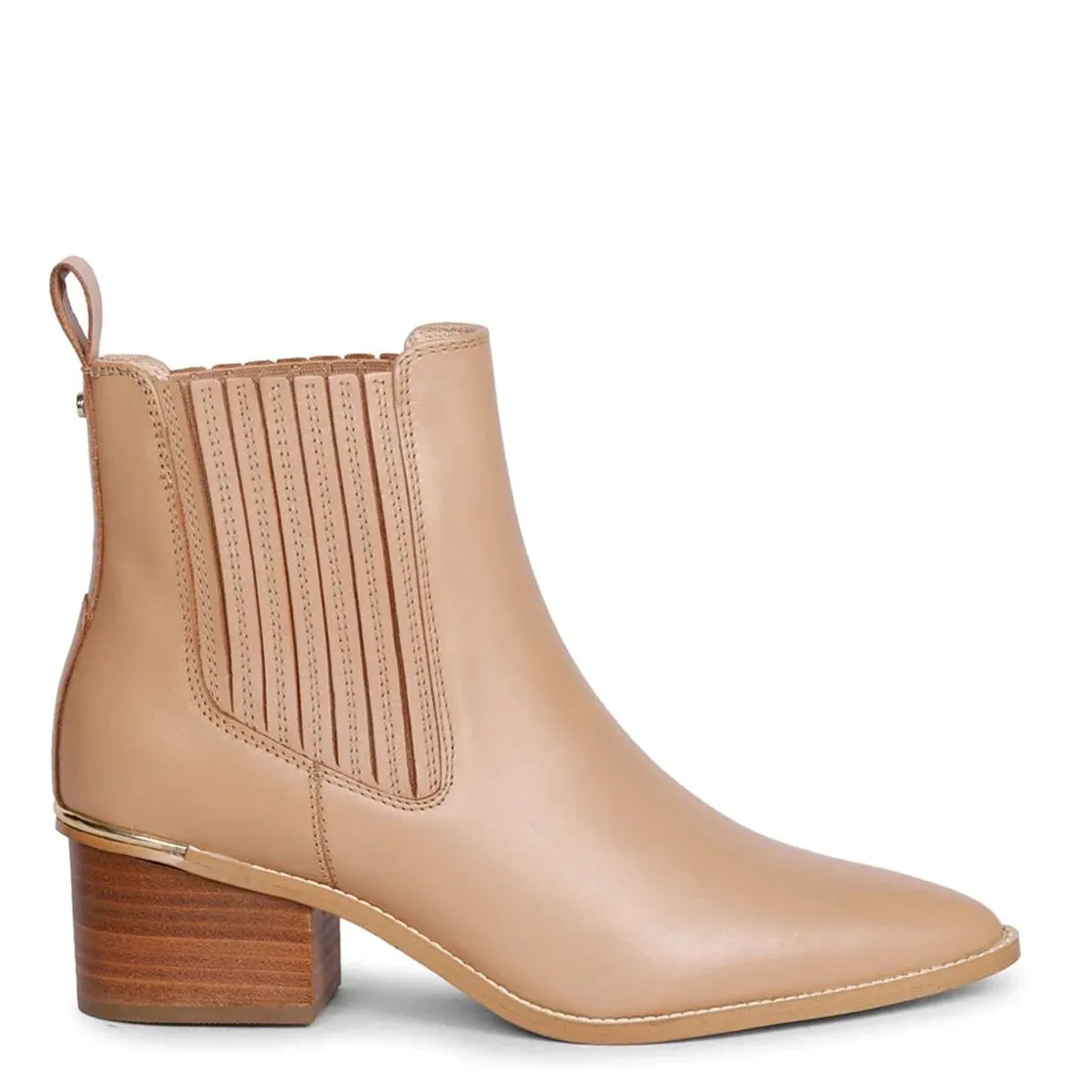 Ilaria Nude Leather Handcrafted Ankle Boots