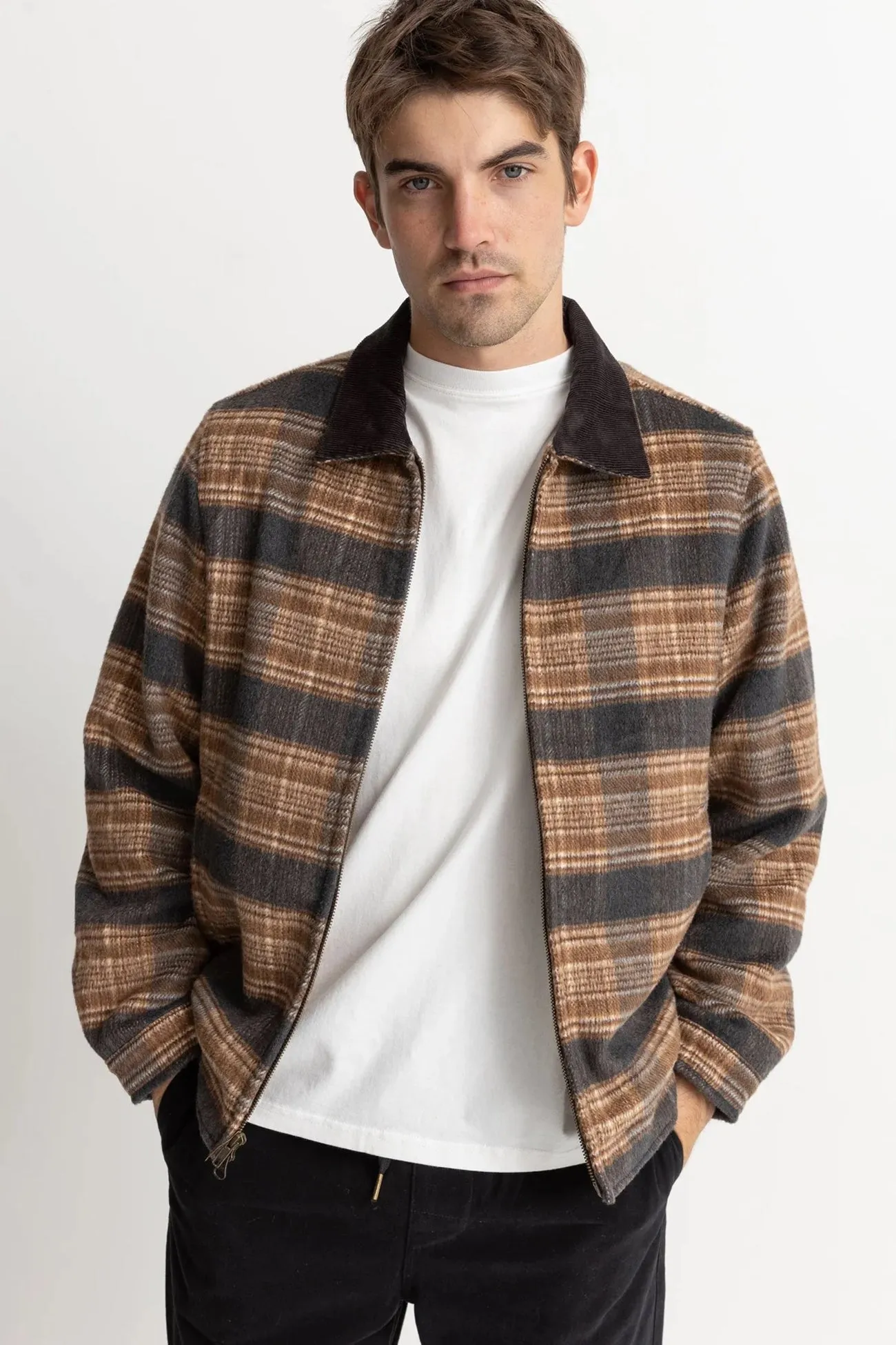 James Check Jacket Charcoal