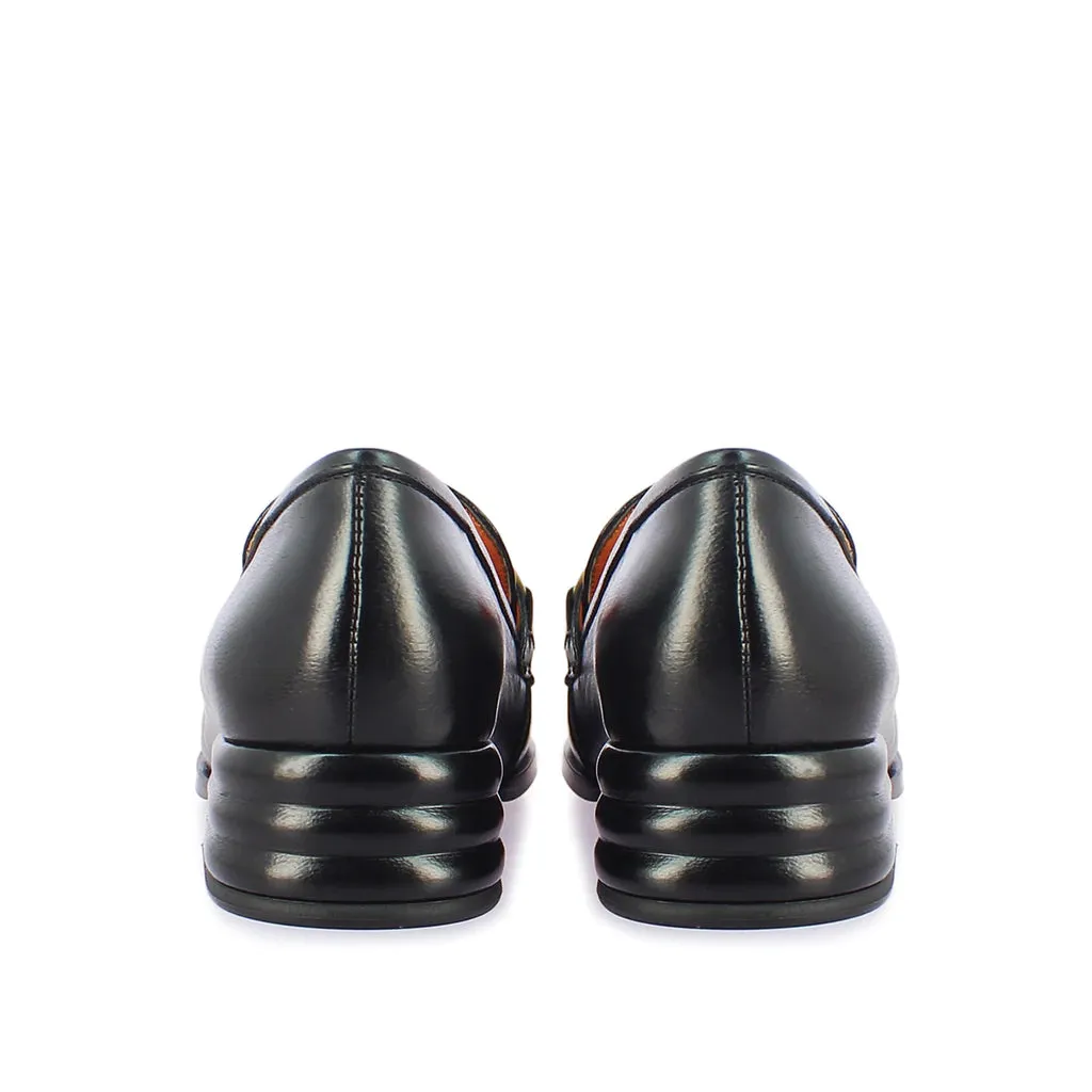 Jenny Leather Black Handcrafted Shoes