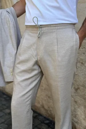 Jersey Trousers - Sand