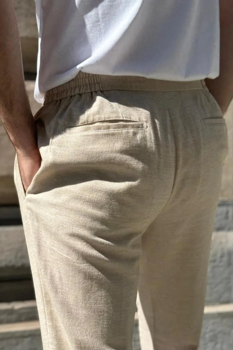 Jersey Trousers - Sand