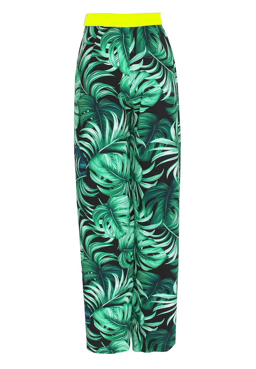 Jungle - Monstera Black / Green Pants (Neon Yellow)