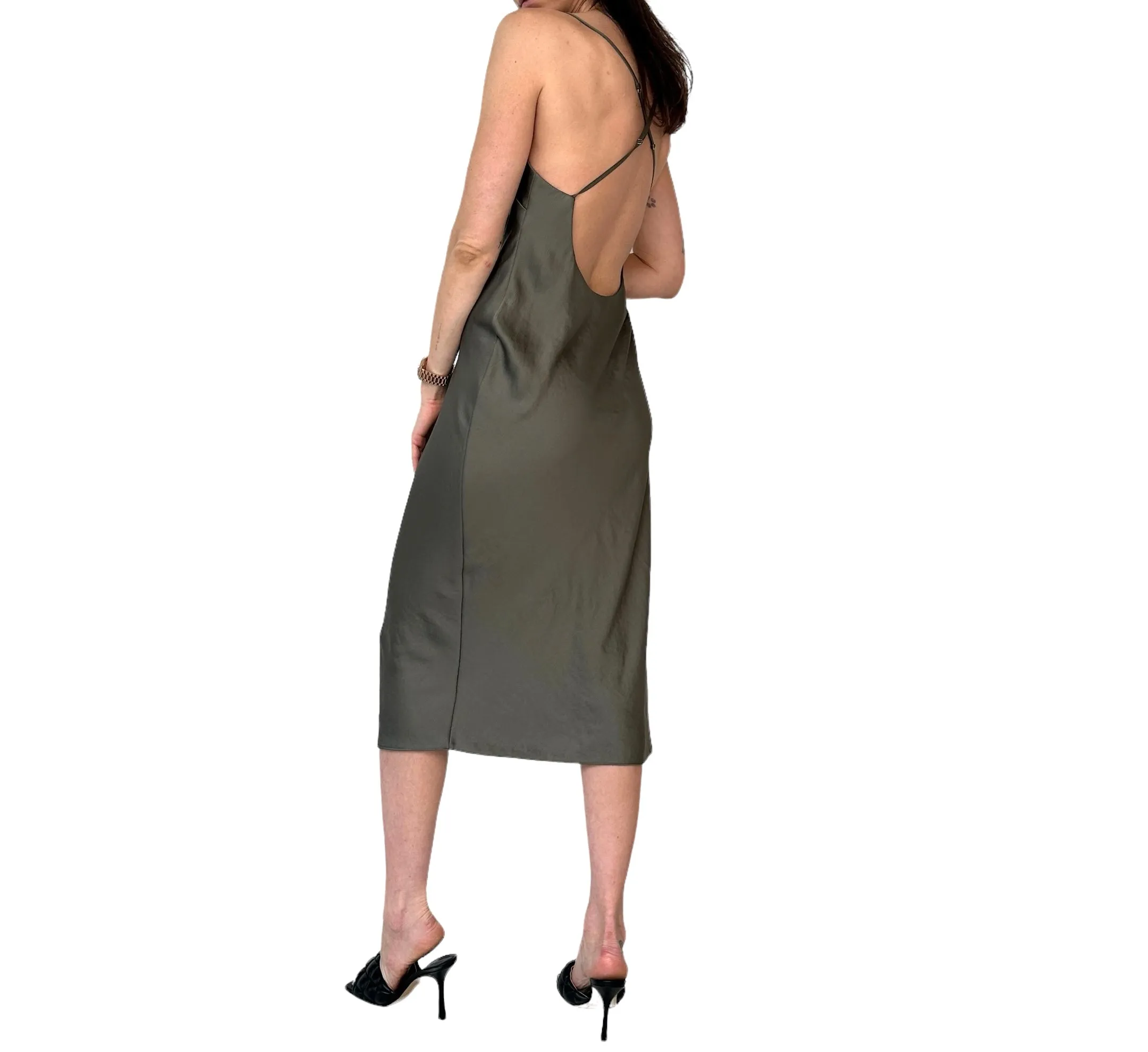 Kaki Slip On Dress - M