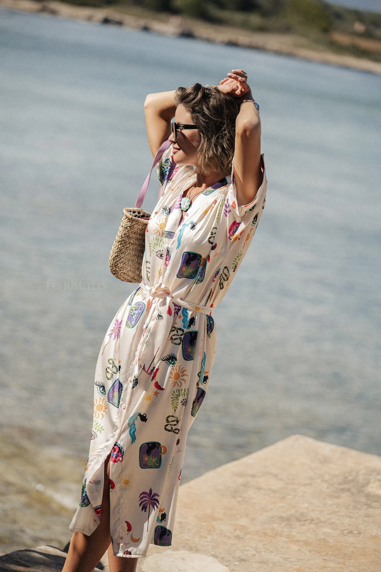 Kenzie kimono style dress multicolor