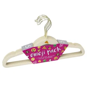 Kids Sized Emoji Mood Themed Velvet Hangers