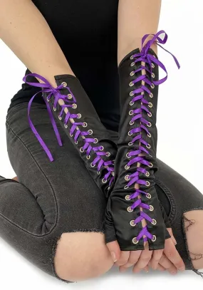 Lace Up [Black/Purple] | GLOVES