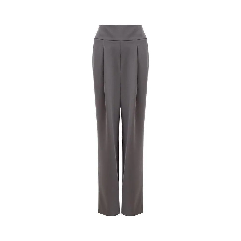 Lardini Chic Gray Wool Trousers for Sophisticated Style