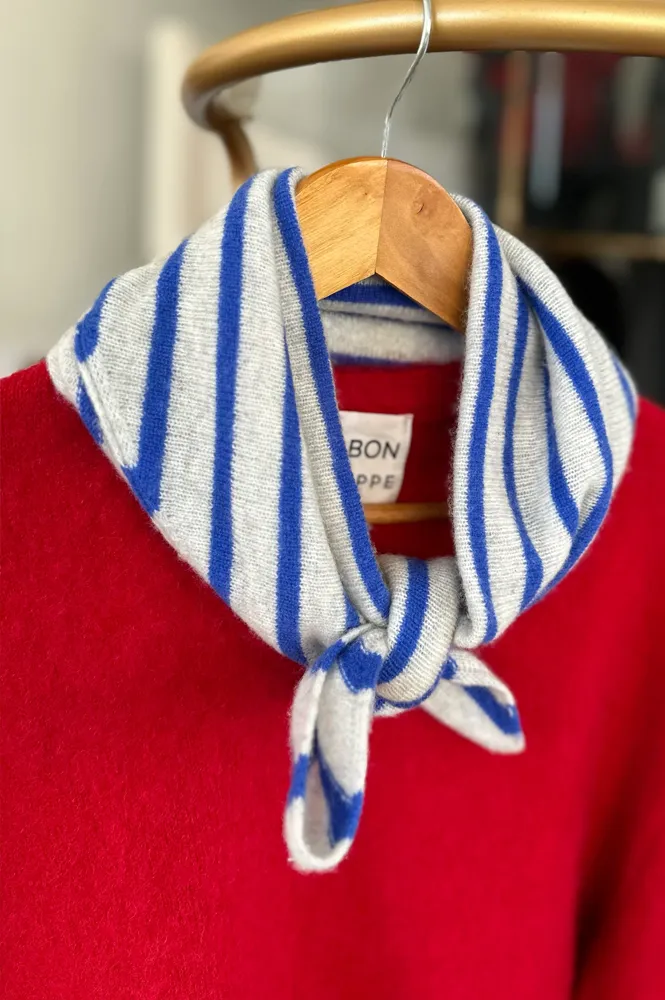 Le Bon Shoppe Cashmere Blue Stripe Bandana