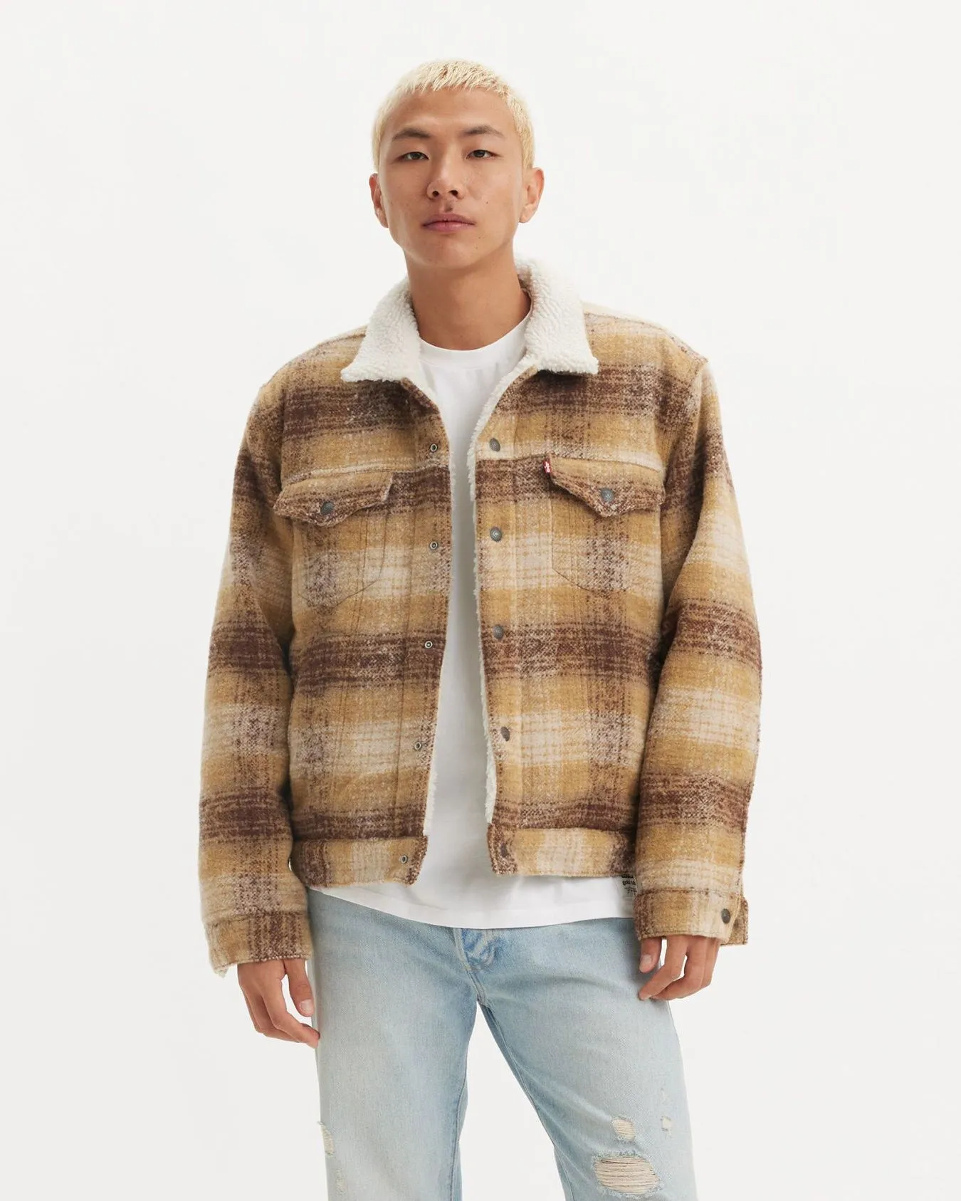 Levi's® Type III Sherpa Jacket - Westin Plaid / Curry