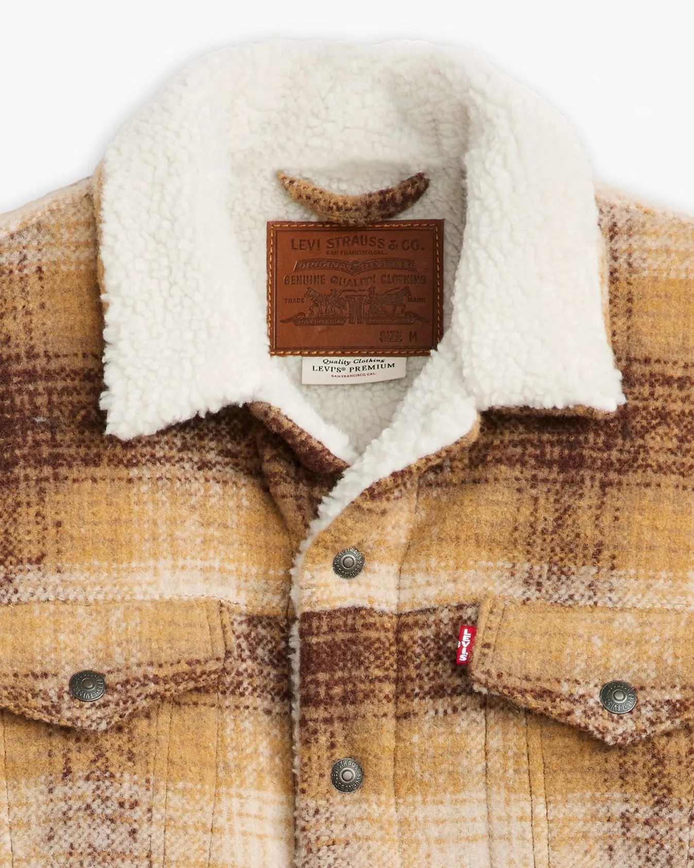 Levi's® Type III Sherpa Jacket - Westin Plaid / Curry