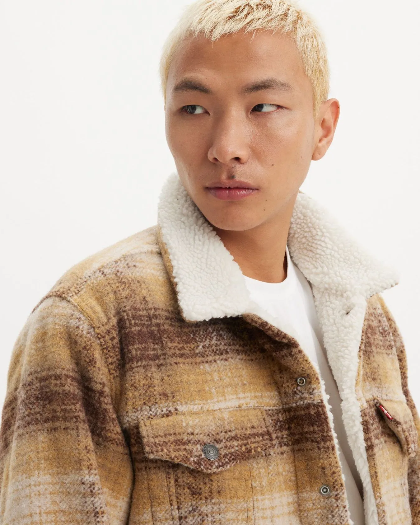 Levi's® Type III Sherpa Jacket - Westin Plaid / Curry