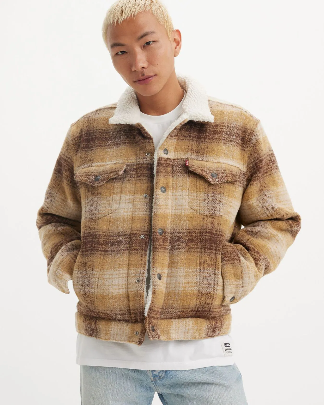 Levi's® Type III Sherpa Jacket - Westin Plaid / Curry