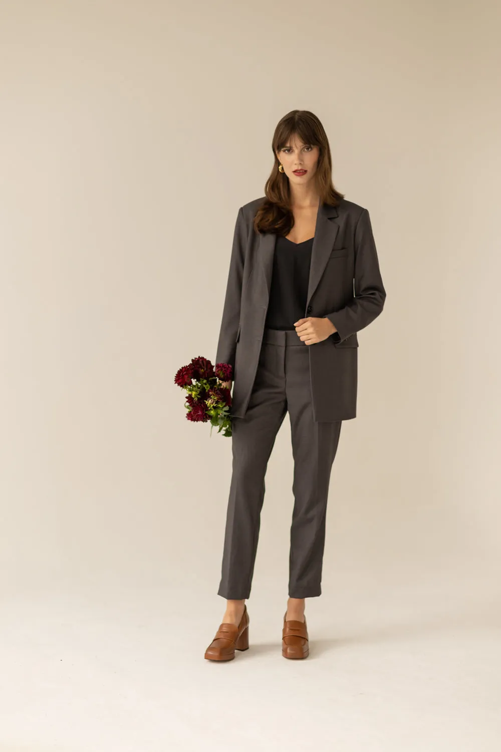 Maddison Blazer Dark Grey