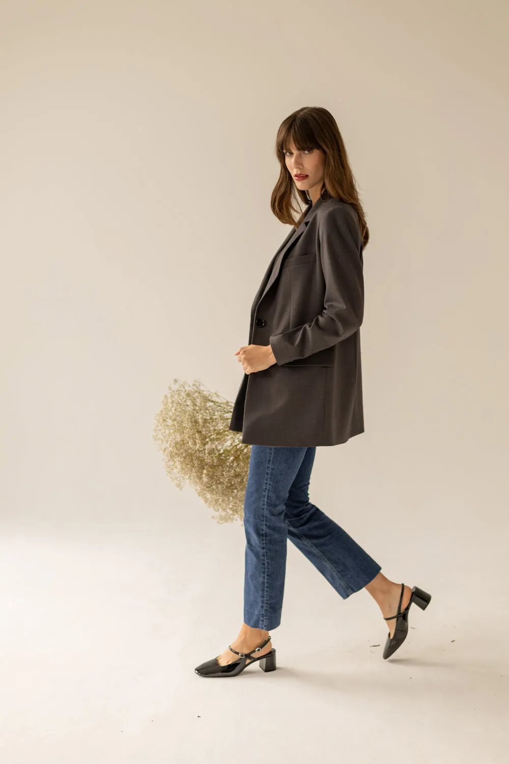 Maddison Blazer Dark Grey