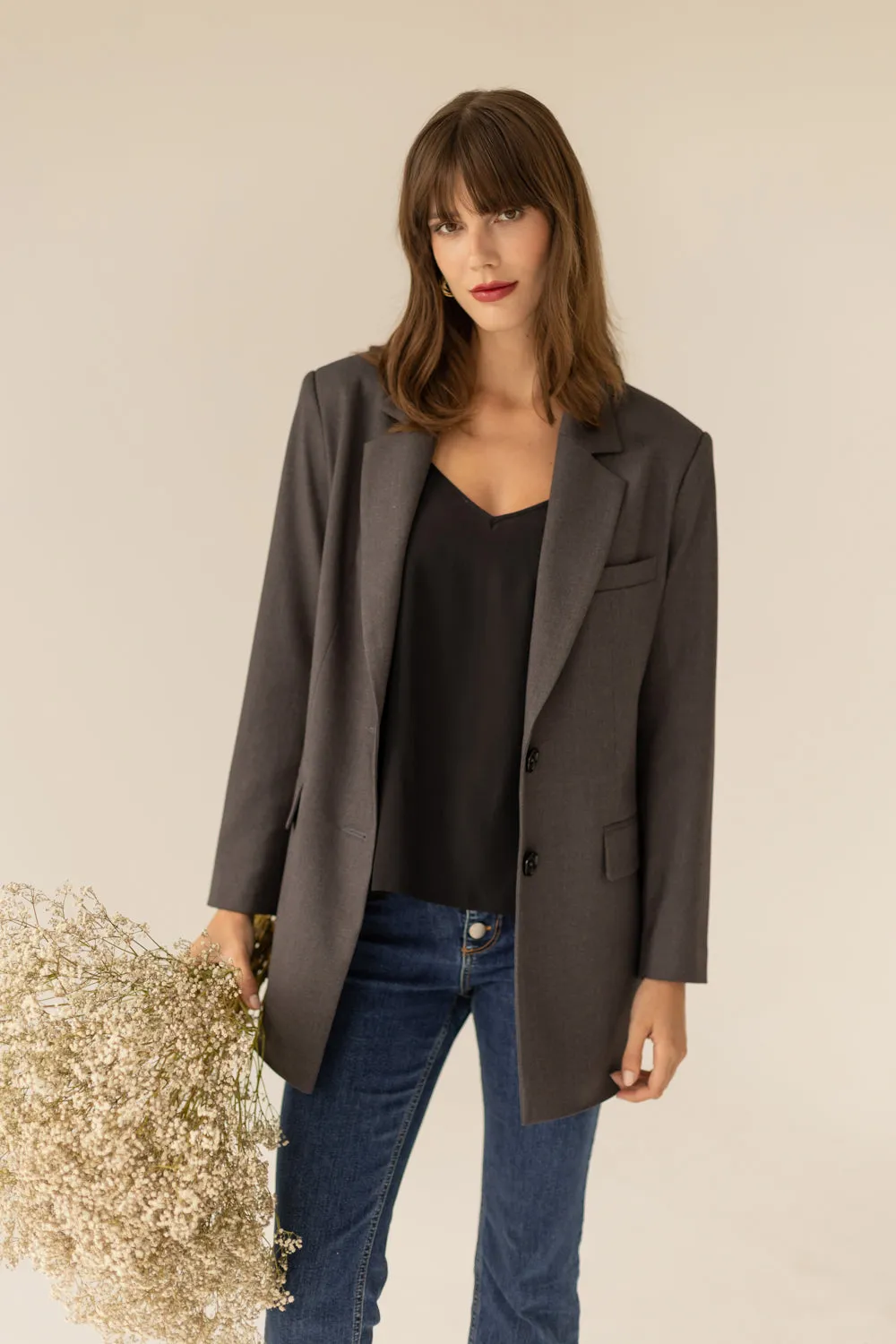 Maddison Blazer Dark Grey