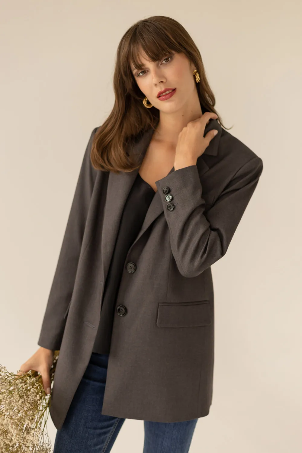 Maddison Blazer Dark Grey