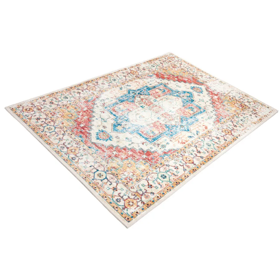 Maja Multicoloured Traditional Distressed Non Slip Rug