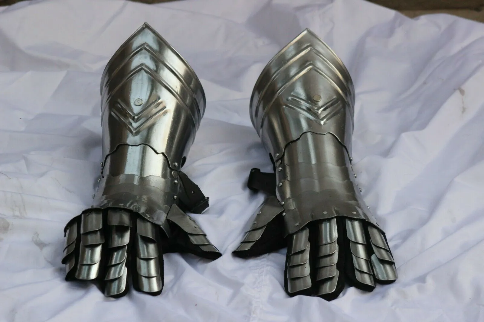 Medieval Finger Gauntlets Gothic Knight Armor Steel Larp SCA Gloves