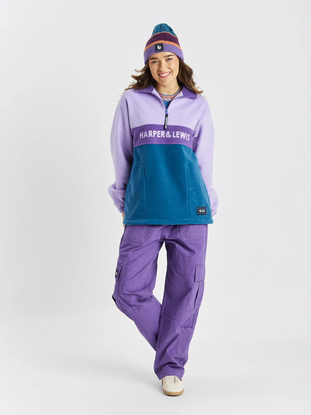 Mellow 1/4 Zip Fleece Lavender & Deep Purple