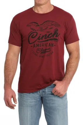 Men's Cinch Red Short Sleeve T-Shirt - MTT1690649