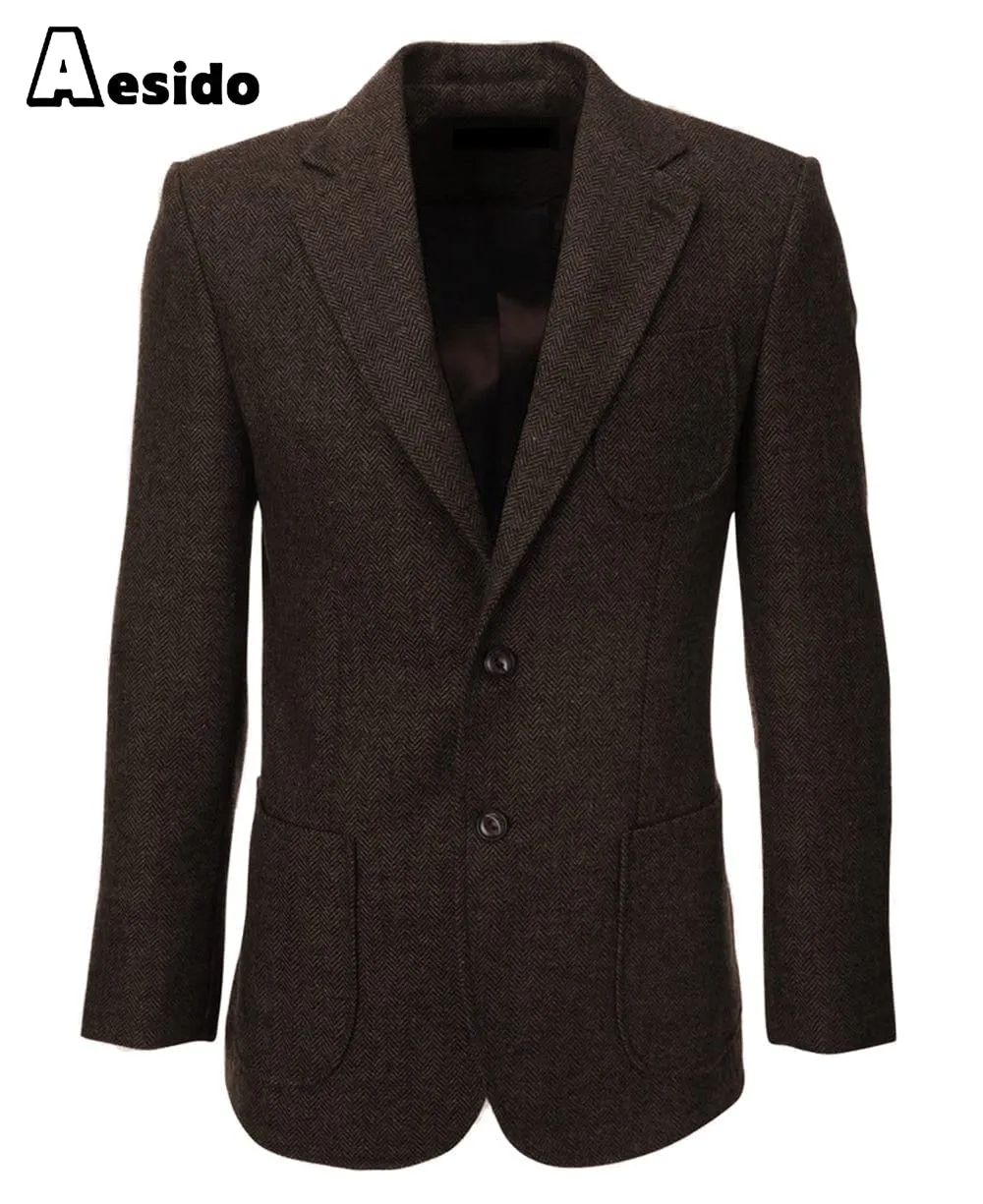 Men‘s Double Button Notch Lapel Blazer