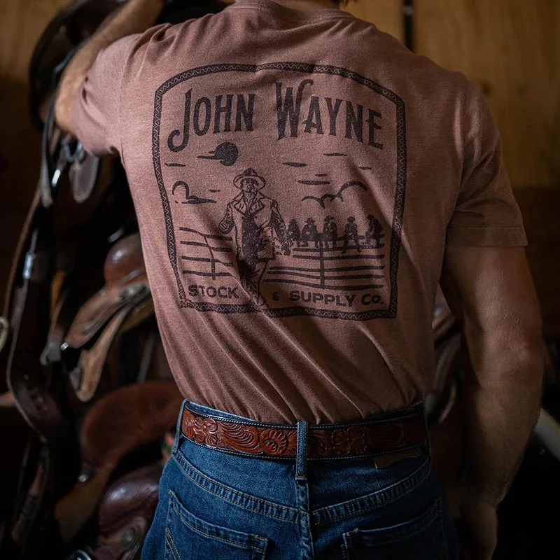 Men's Hooey "John Wayne" Light Brown T-shirt - HT1647LTBR