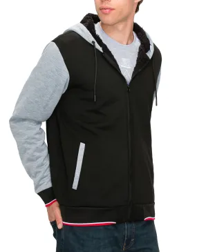 MEN'S VALUE VARSITY FLEECE SHERPA LINED JACKET