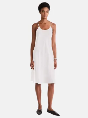 Midi Slip Dress in White