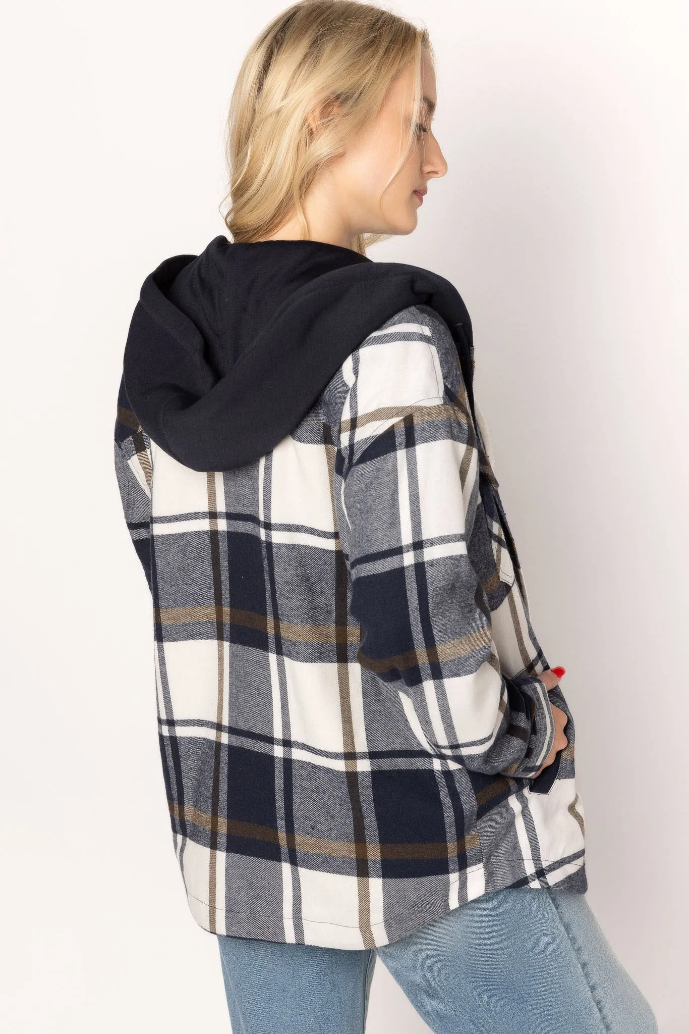 Natalie Plaid Sherpa Lined Flannel Shacket