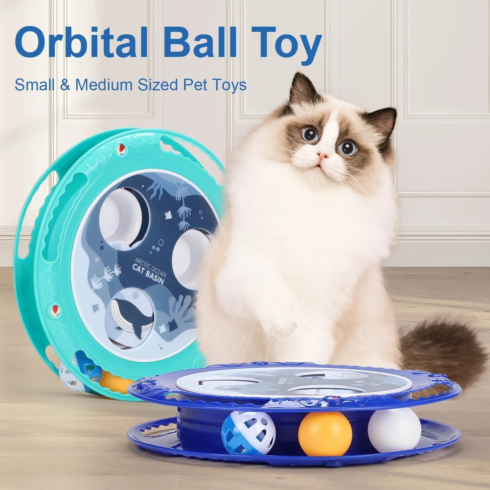 New Interactive Cat Ball Electric Toy 360 Degree Rotation Non-Slip