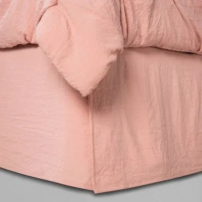 New - Threshold 8-Piece Comforter Set Pinch Pleat Includes Euro Shams, Blush, King