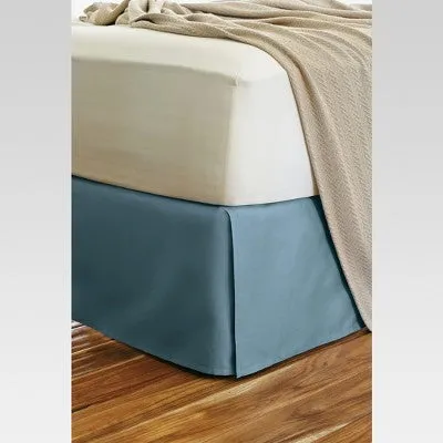 New - White Wrinkle-Resistant Cotton Bed Skirt (Full) - Threshold