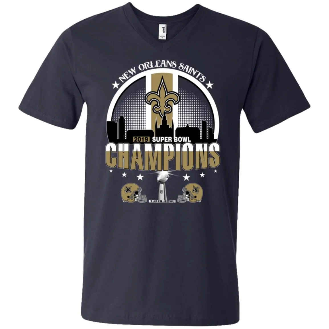 Nfl – New Orleans Saints 2019 Super Bowl Champions Football Men V-Neck T-Shirt