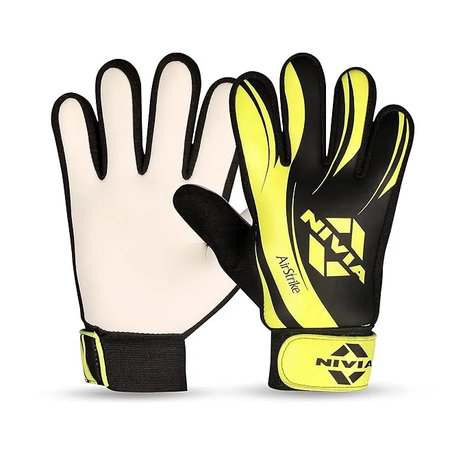 Nivia Air Strike Goalkeeper Gloves for Men & Women, Football, Soccer, goalkeeping Glove, Goalkeeper Gloves with Grip, Football Hand Gloves, Goalkeeper Gloves, Football Hand Glove