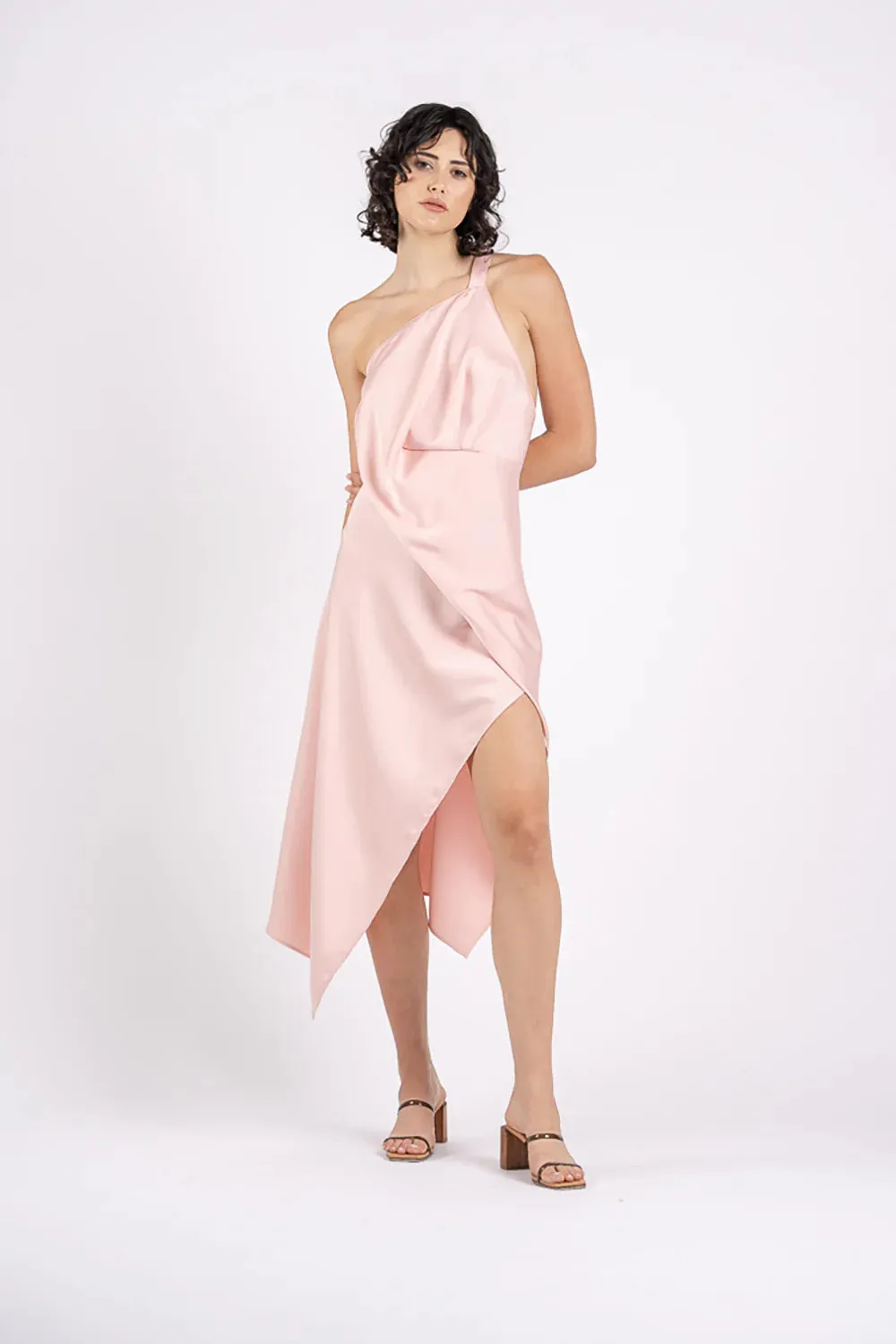 One Fell Swoop Harlequin Dress, Sleek Blush