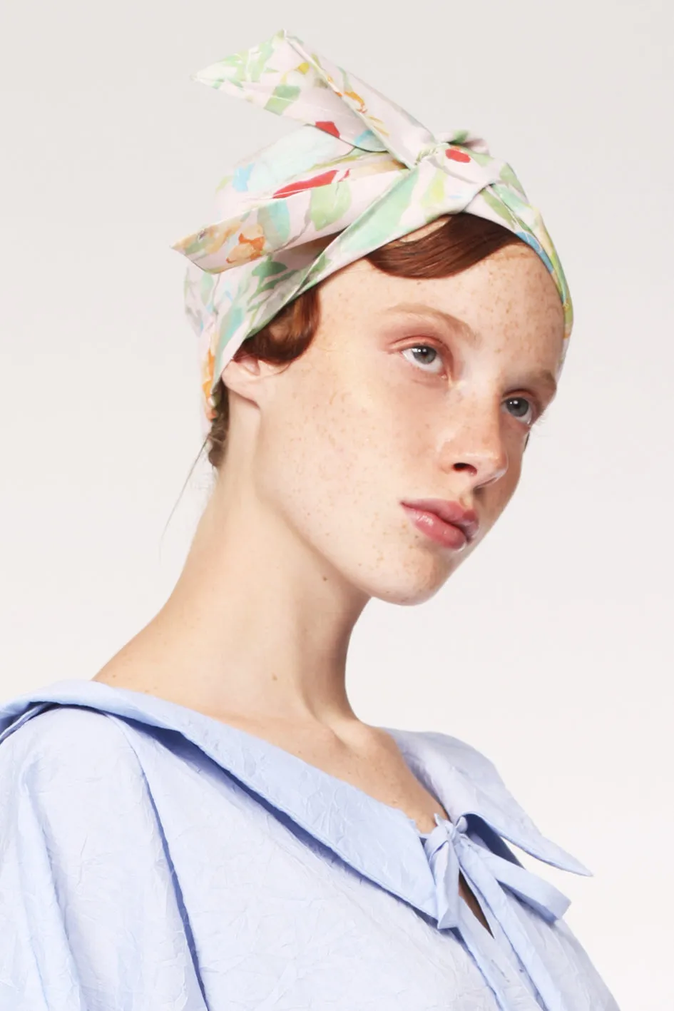 Origami Turban with Ribbon / Print