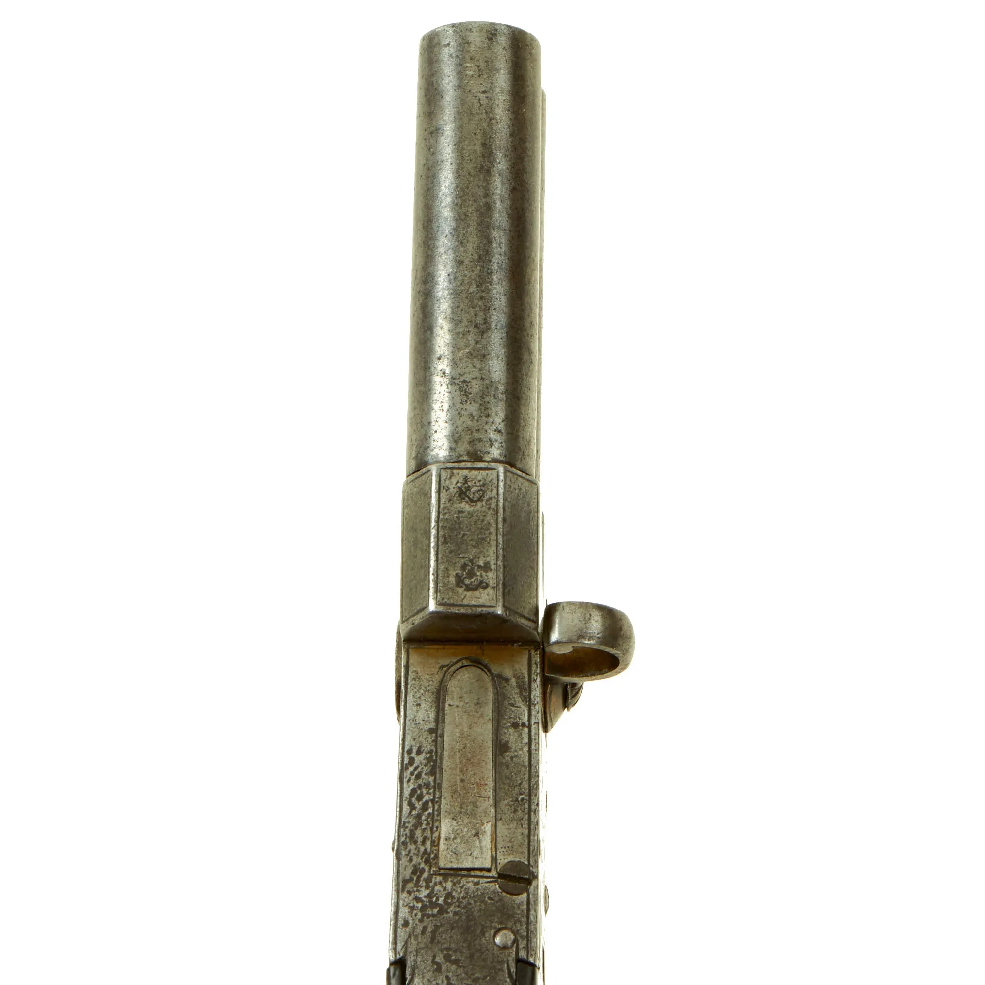 Original British Over & Under Flintlock Double Barrel Tap Action Pistol by G. Sturman of London c. 1820