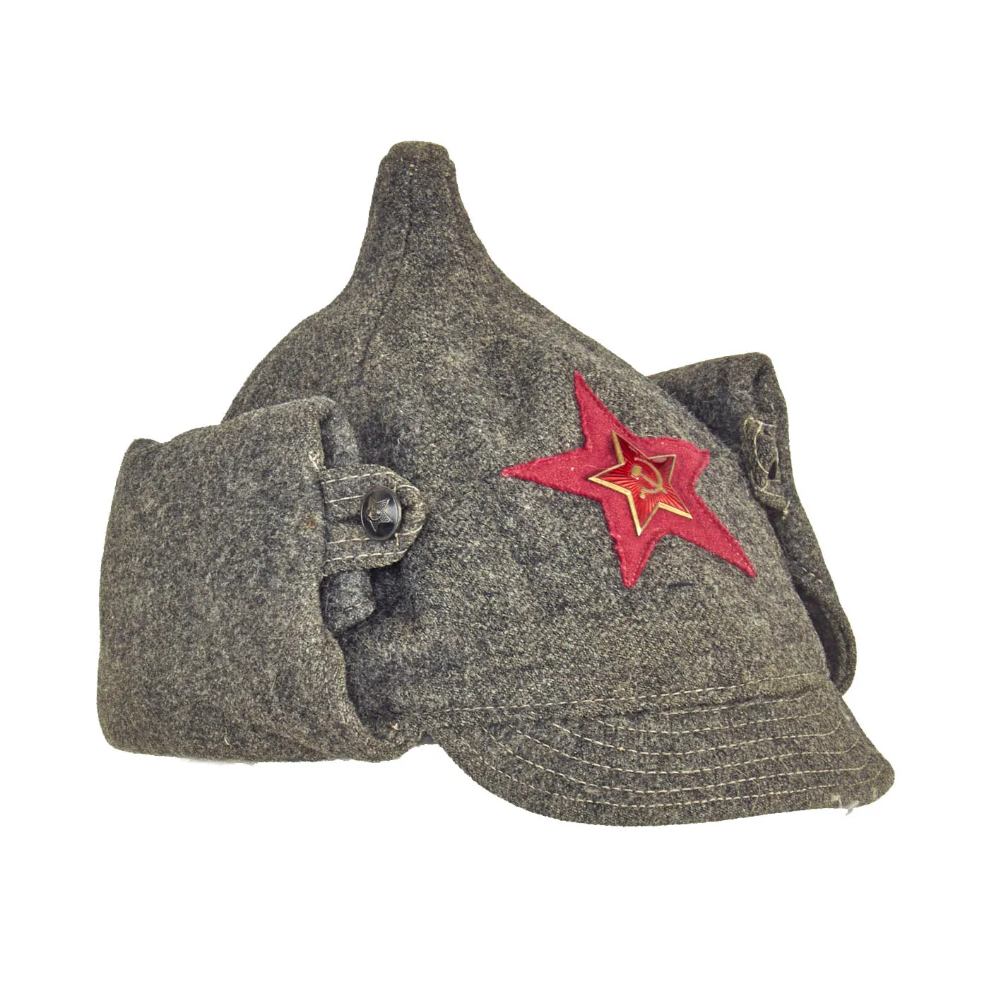 Original Soviet USSR Pre-WWII Unissued M36 Budenovka Infantry Winter Cap - Size 57