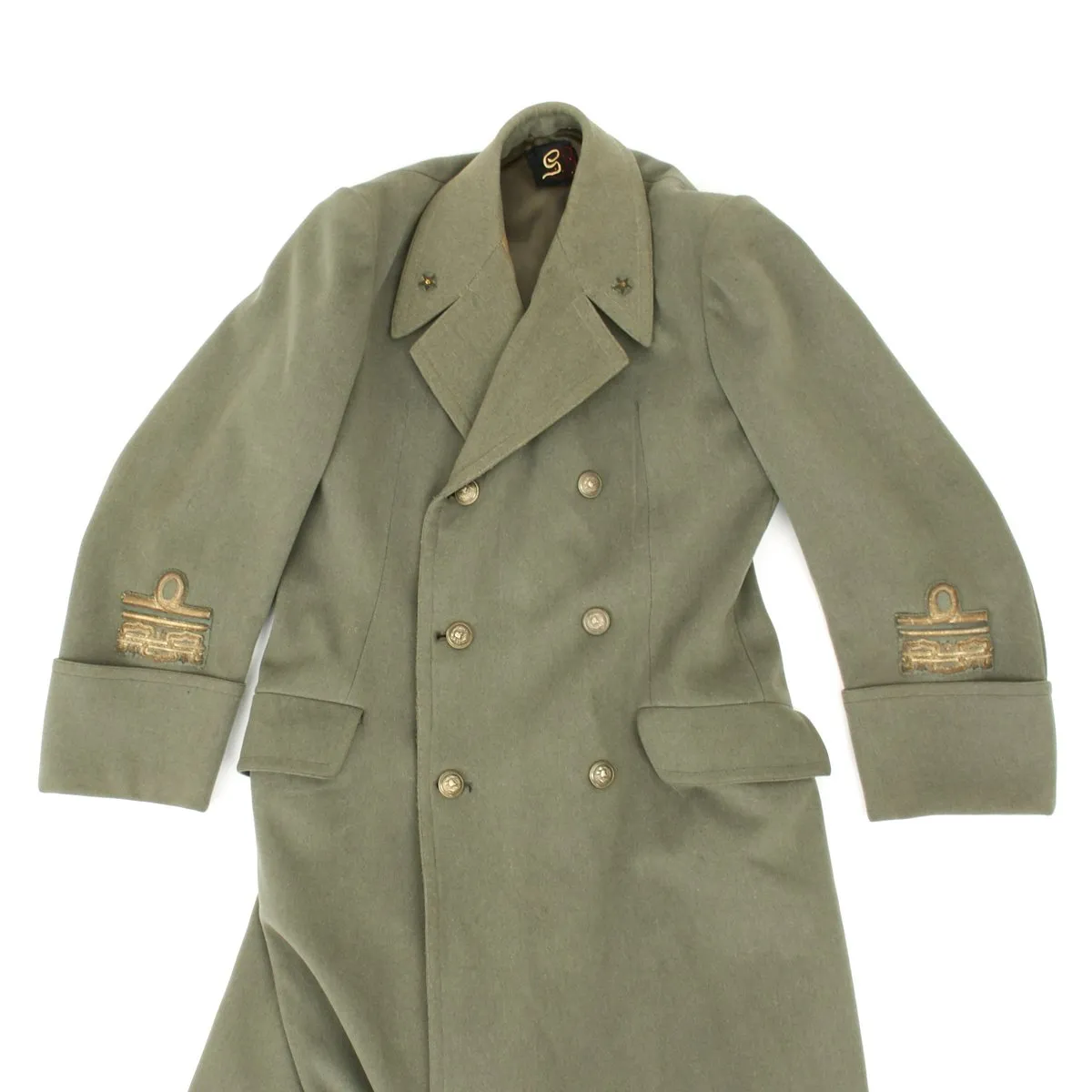 Original WWII Italian General Uniform with Bustina Field Cap and Greatcoat