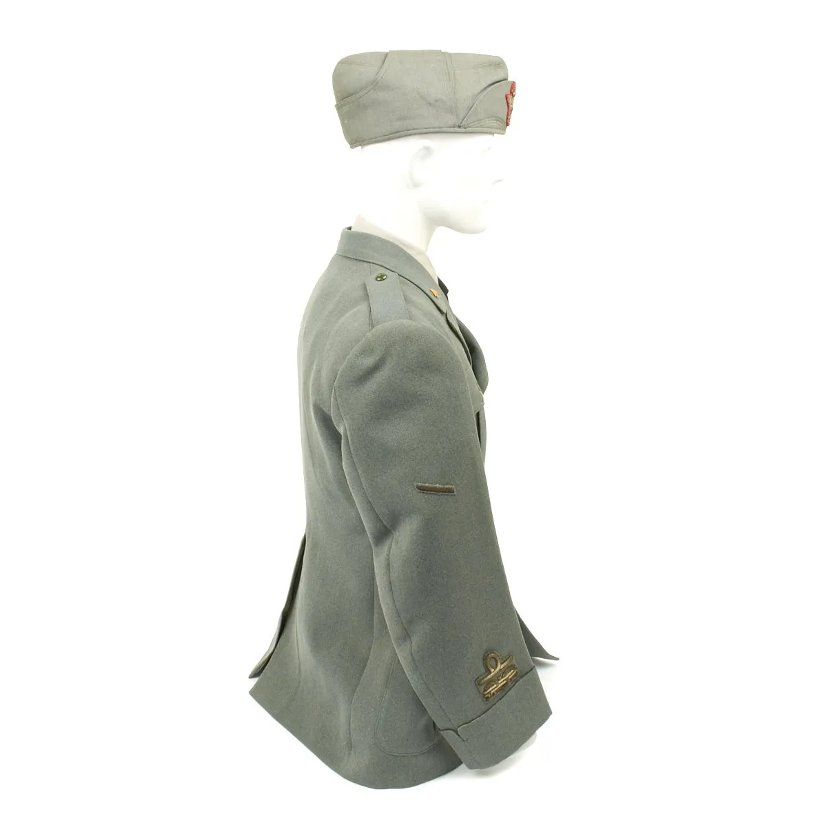 Original WWII Italian General Uniform with Bustina Field Cap and Greatcoat