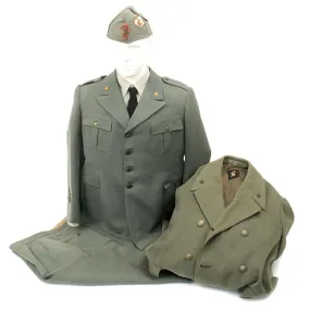 Original WWII Italian General Uniform with Bustina Field Cap and Greatcoat