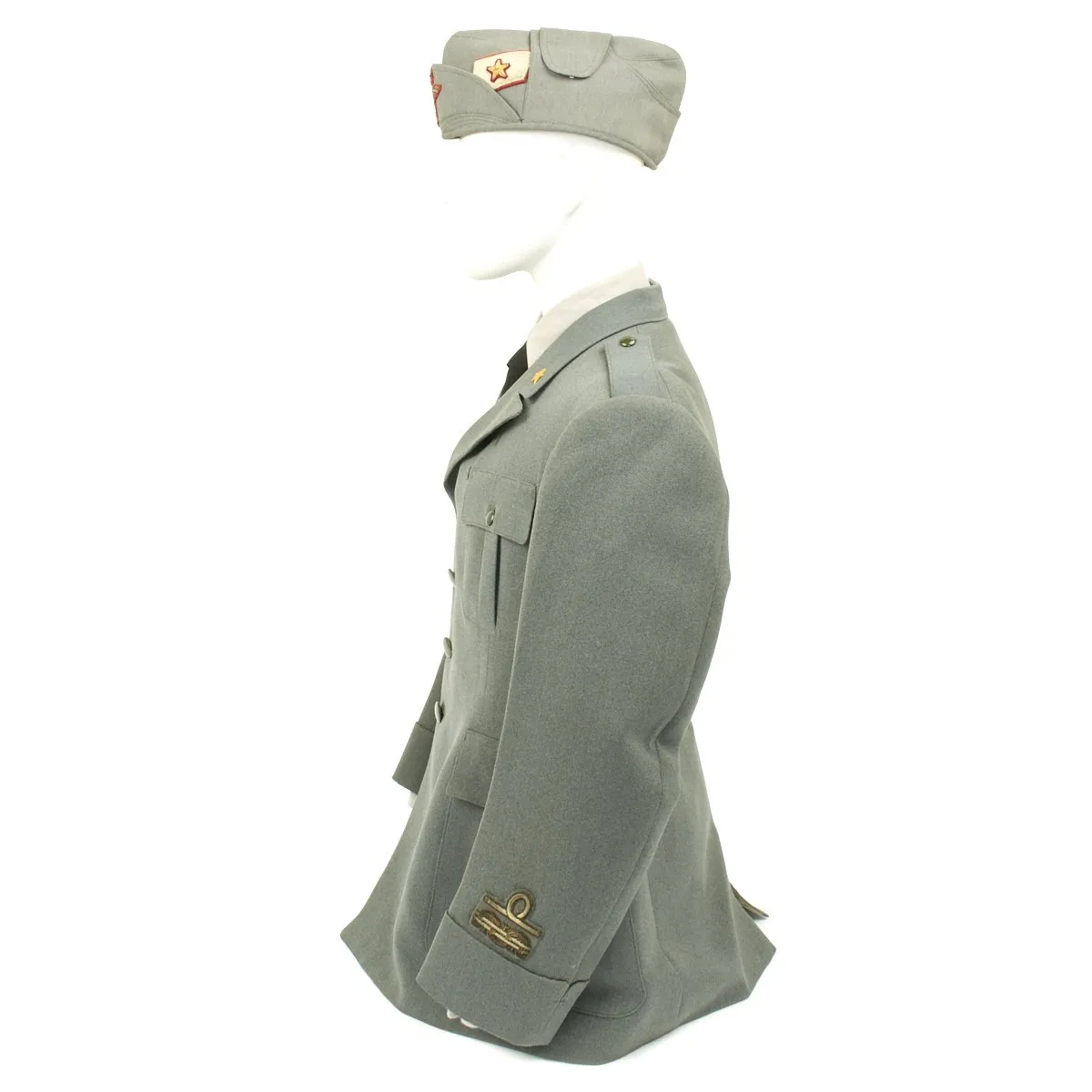 Original WWII Italian General Uniform with Bustina Field Cap and Greatcoat