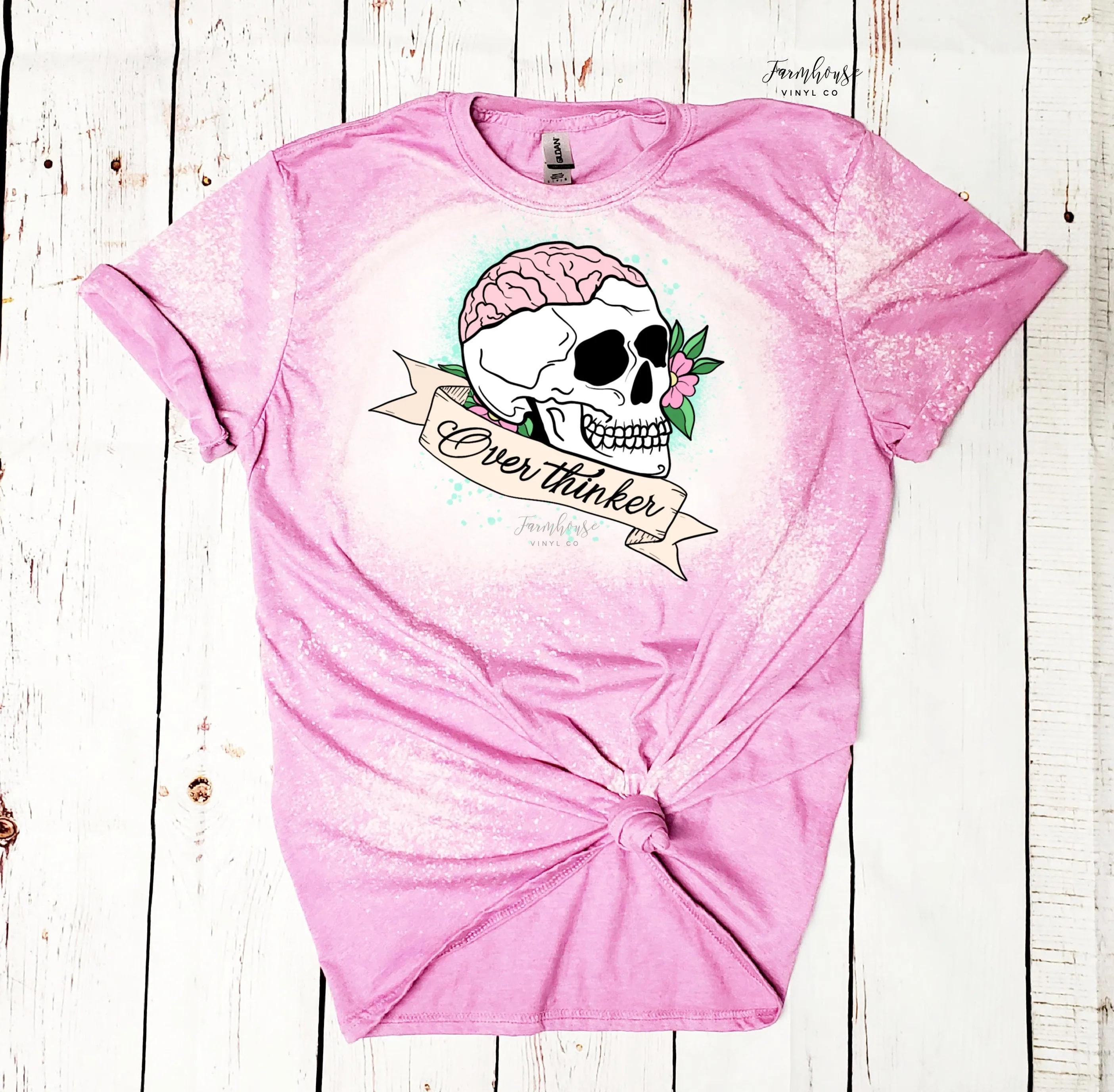 Overthinker Skull Mental Health Shirt