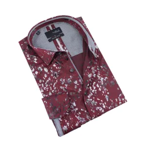 Paisley Jacquard Foil Button Down Shirt