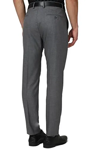 Peter England Men's Slim Work Utility Pants (PITFSSLBU74218_Light Grey_34)