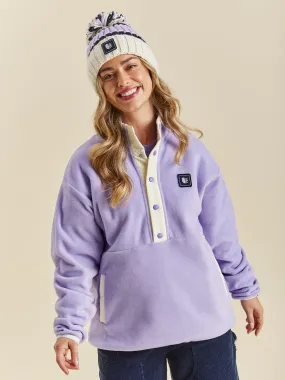 Peyton Popper Neck Fleece Lavender