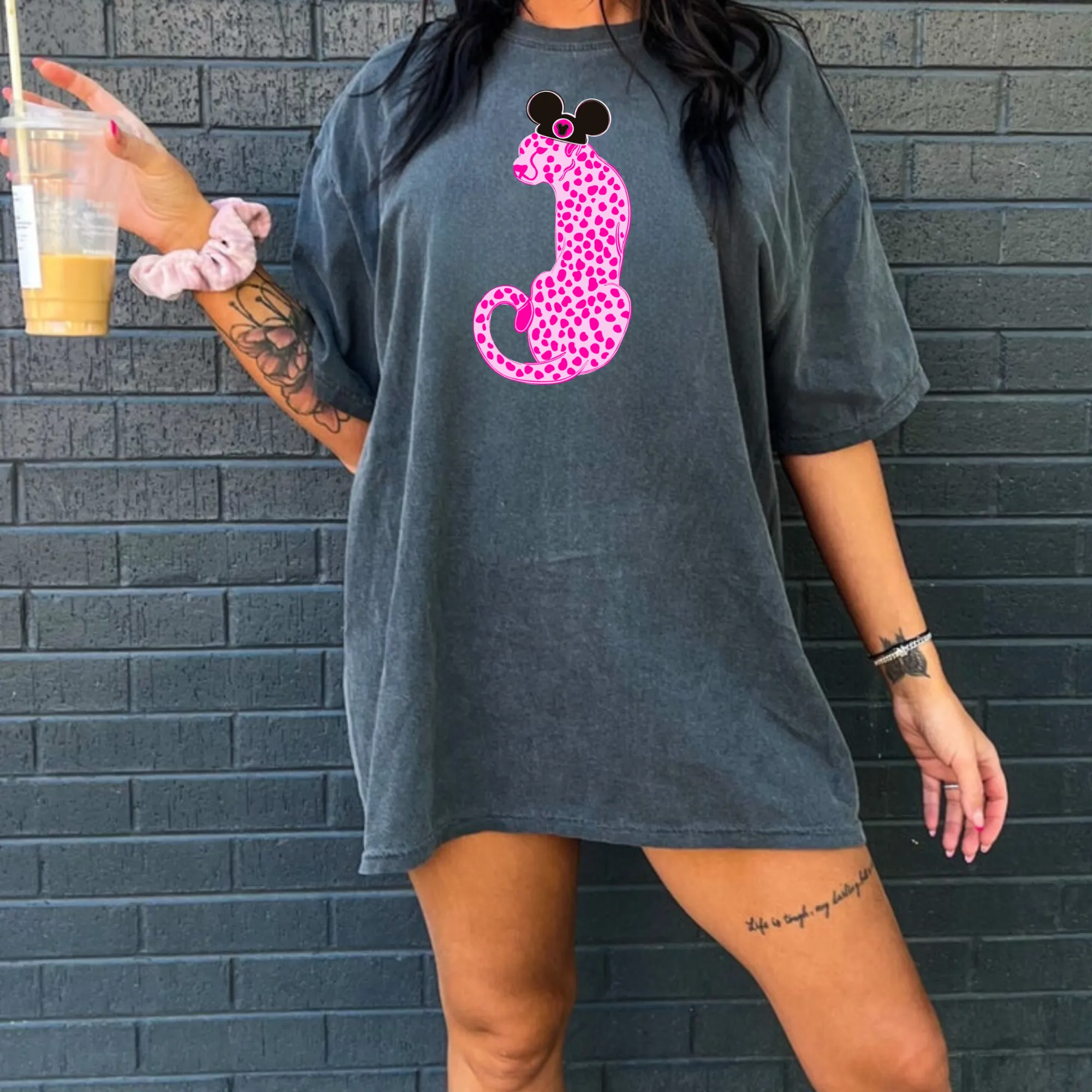 Pink Leopard Magical Ears Shirt