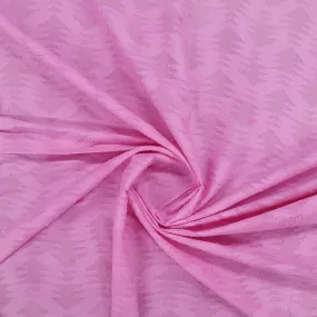 Pink Solid Jacquard Cotton Fabric