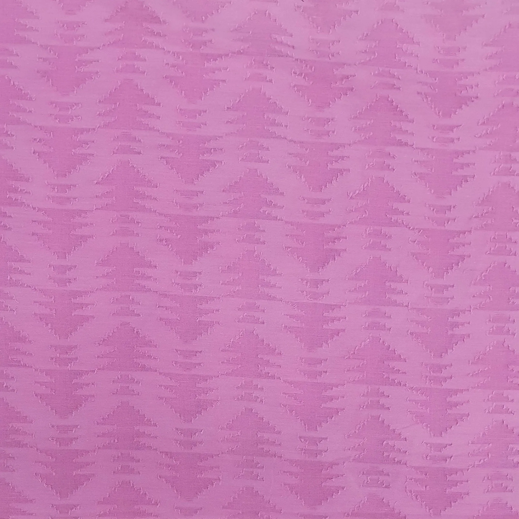 Pink Solid Jacquard Cotton Fabric