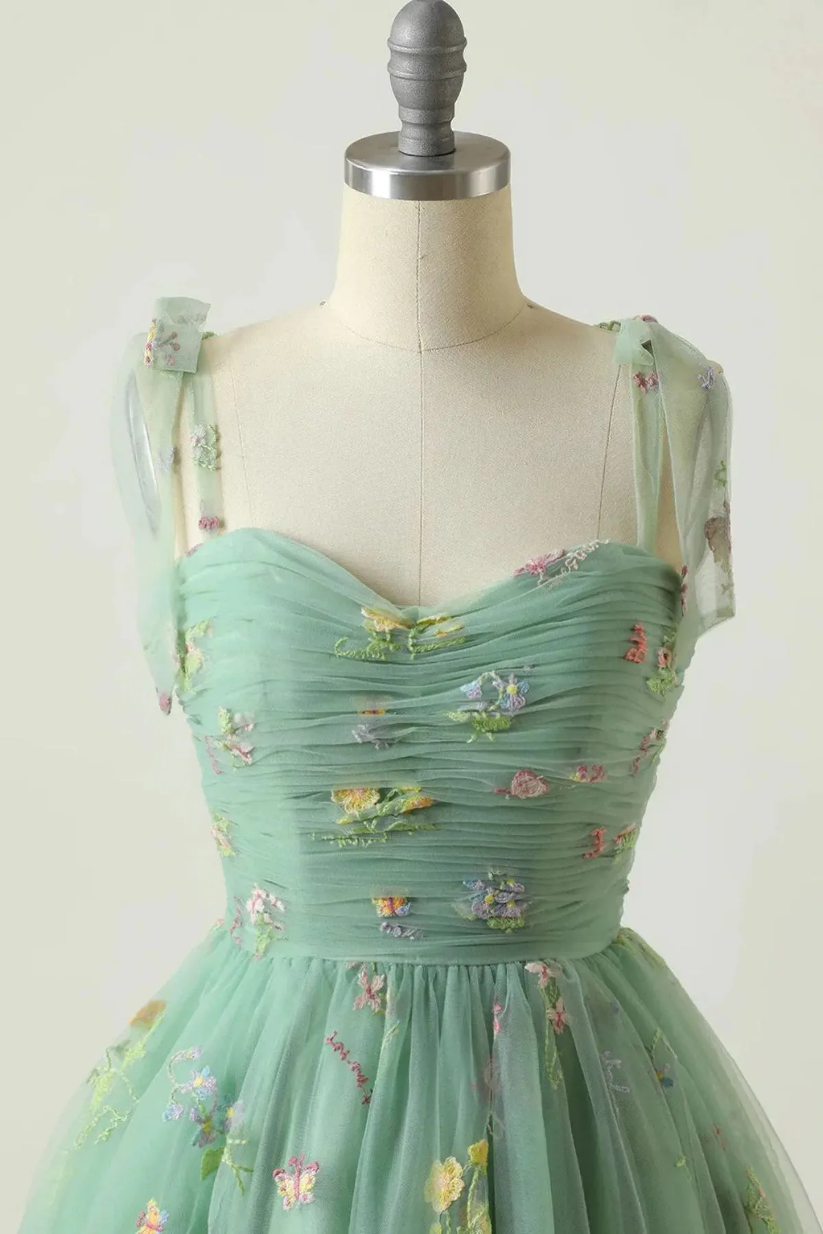 Princess Green/Blue/Pink Short Prom Dress with 3D Flowers, Green/Blue/Pink Floral Homecoming Dress, Formal Evening Dress A1935